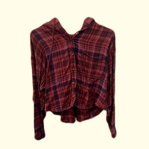 American Eagle Hoodie Flannel